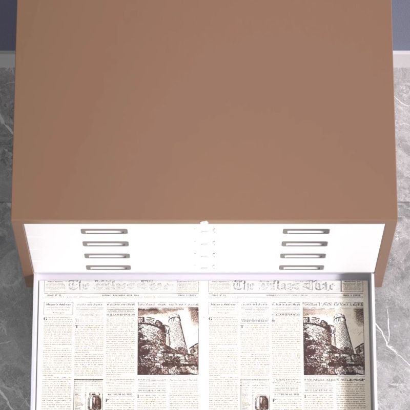 Art Deco Steel Non-flammable Horizontal Filing Cabinet/Vertical Filing Cabinet with Soft Close and Key Lock