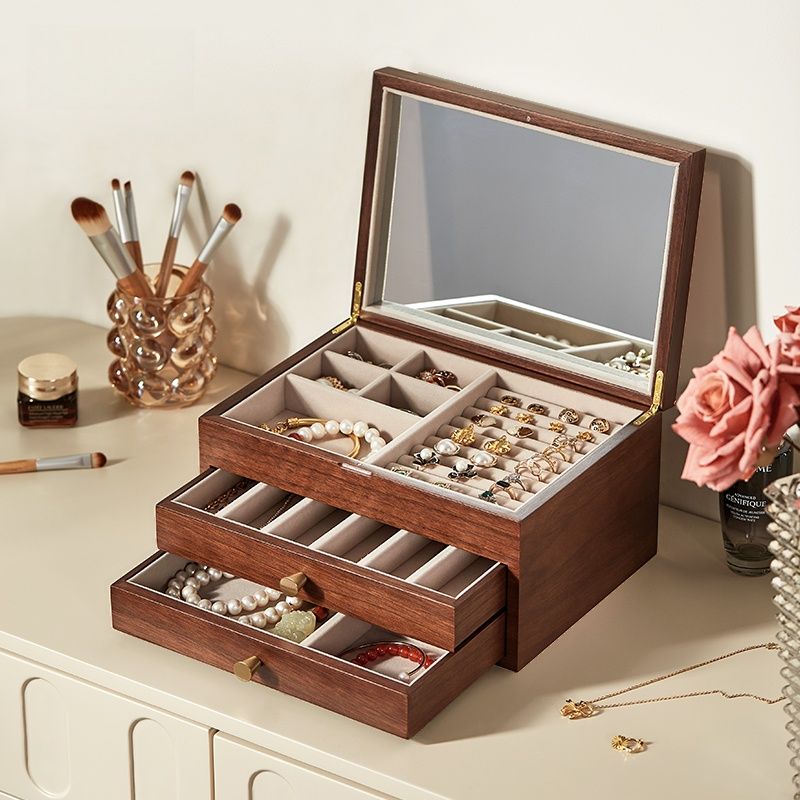 Sepia Modern & Contemporary Laminate Solid Color Jewelry Armoire