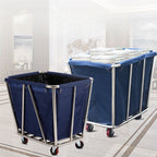 Alloy Laundry Cart Washable and Removable with Casters for Adult