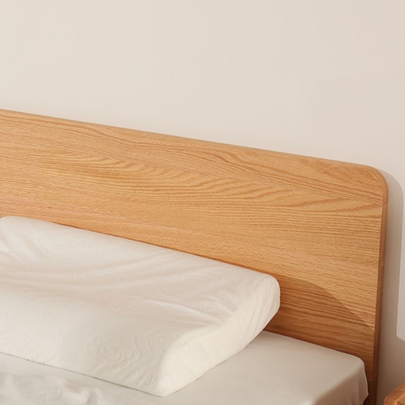 Trendy Panel Headboard in Natural Wood with No Distressing, Rectangle Shape for Full/Twin XL/Twin Bed, Bed Frame Mounted with Low Height
