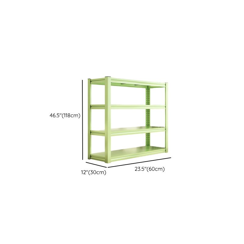 Light Green Casual Cabinet Shelf with 4/5/6 Tiers in Rectangle Shape