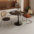 Composite Wood Dining Table with Pedestal Base, Scratch-proof, for 2-seater/Seating for 4
