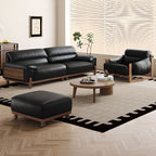 Contemporary Modern Solid Color Water Resistant Standard Sofa in Ink, 2-Seater