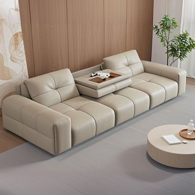Modish Solid Color Stain Resistant Standard Sofa/Single Sofa in Black/Beige for 3-seater/1 Person