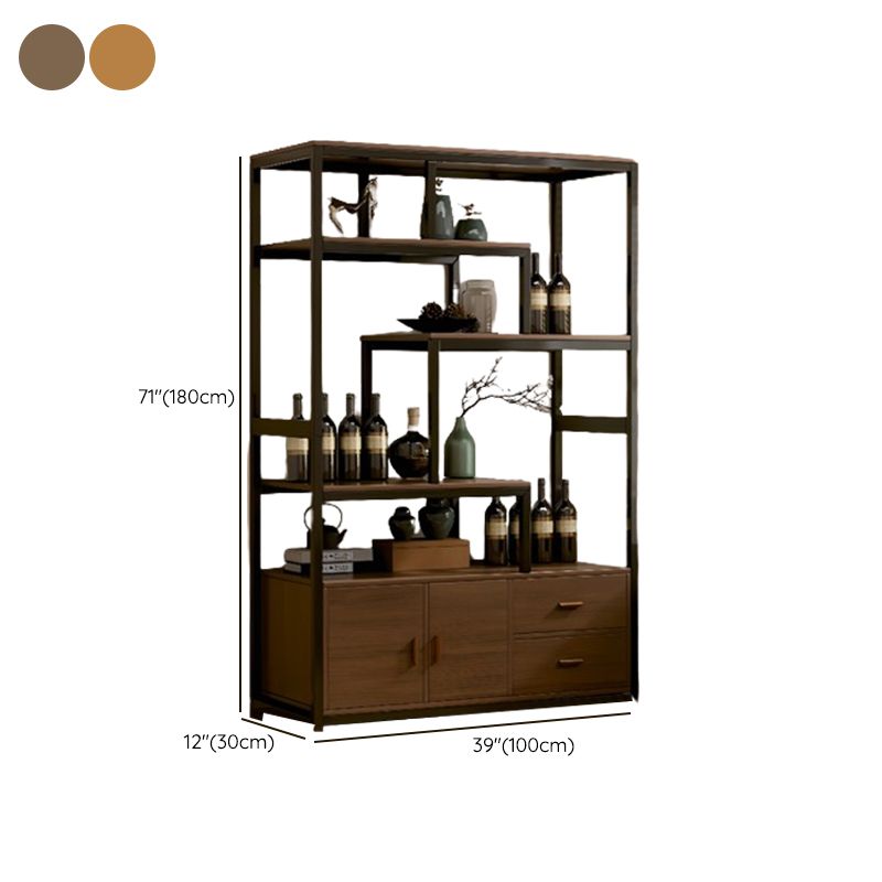 Ground Curio Cabinet with 7/8 Shelves and Accessible Storage