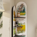 Modern Simple Style Nook Decorative Cabinet with 4 Exterior Shelves, Laminate Countertop in Midnight Black