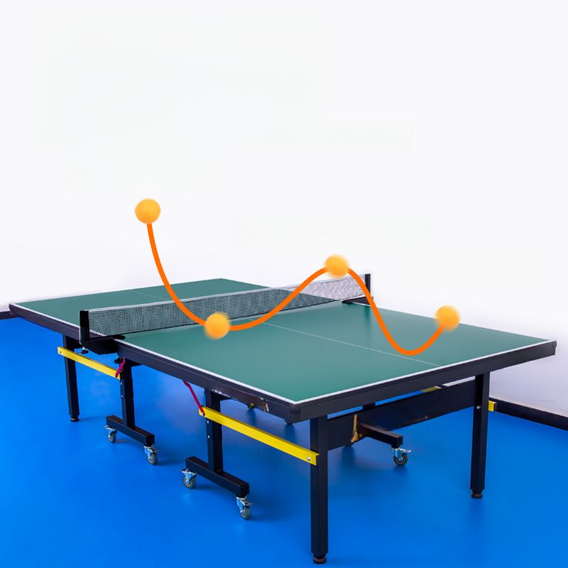 Versatile Olive Green Synthetic Laminate Ping Pong Table with Paddle for Indoor and Outdoor Use