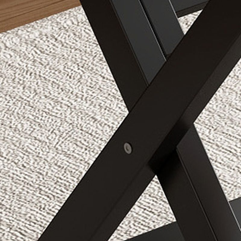 Composite Wood Dining Table with Crossed Legs, Scratch-proof and Foldable, Square Top for 2-seater