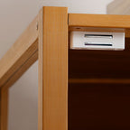 Vertical Bamboo Barrister Bookcase with 6-Shelf/5-Shelf/4 Shelves, Plexiglass Door and Closed Back