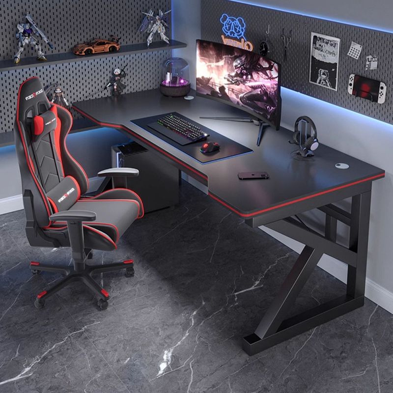 Modern Simple Style Office Computer Desk with Cable Management, Steel Base, Warp Resistant, Free Standing, Length 36 to 47.9 in/60 in & above/48 to 59.9 in