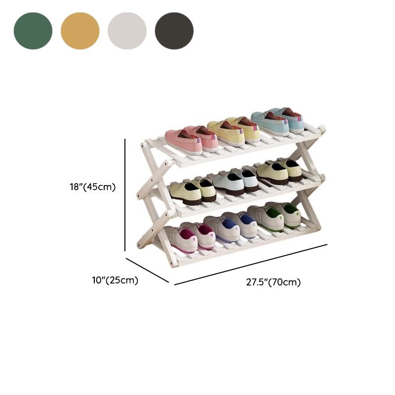 Art Deco Bambusa X-Shape Shoe Rack with 4/5/3 Shelves for 1-20 Pairs in Drawing Room
