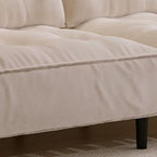 Drawing Room Standard Sofa with Flannel Upholstery in Light Gray/Rose/Navy Blue and Armrest