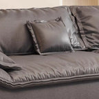 Modish Solid Color Stain Resistant Standard Sofa/Single Sofa in Grey with Pillow Top Arm and 4 Pillows for 4-seater/3-seater/2