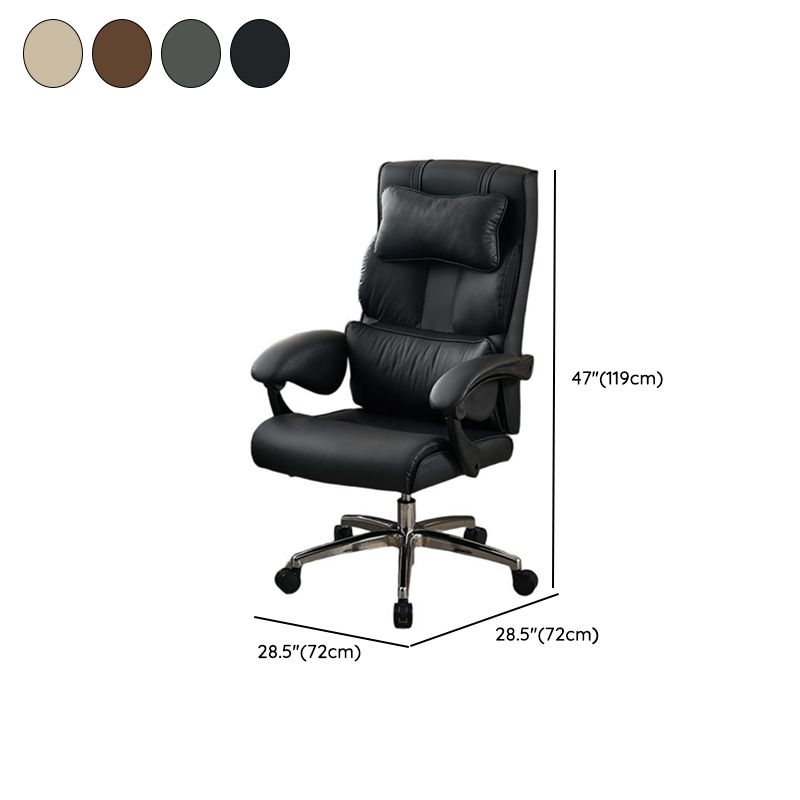 Multi-levelled Single Color Solid Back Panel Aluminum Frame Chair in Silver with Lumbar Support, Adjustable Backrest, and Glide Movement
