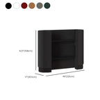 Contemporary Oblong Reception Desk in Ink/Dark Gray Polymerized Material Top