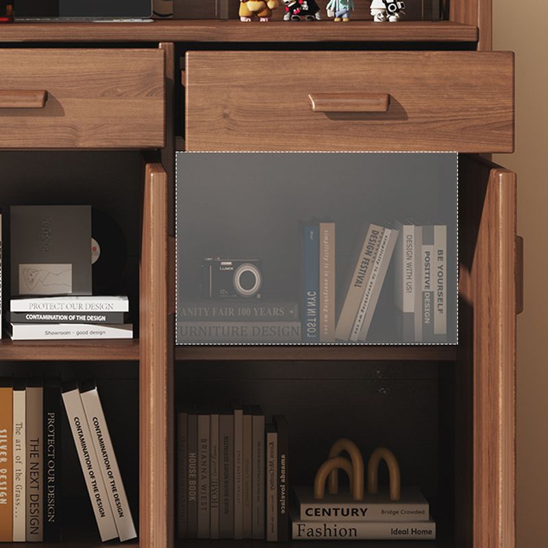Modern Simple Style Narrow Sideboard with 3 Drawers, Hutch, 2 Shelves, Engineered Wood Countertop, and 3 Doors