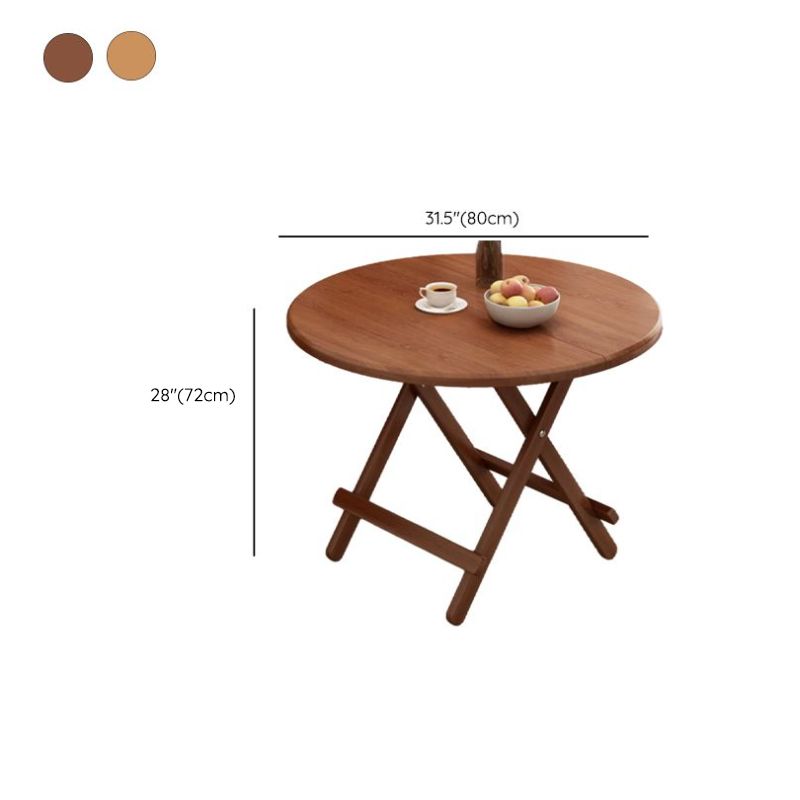 Veneer Dining Table with Crossed Legs, Scratch-proof, Foldable, 2-seater/Seating for 4