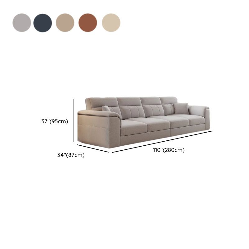 Modish Solid Color Standard Sofa in Light Gray/Light Brown/Beige for 6-Seater/5 Person/4-seater