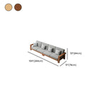 Modish Solid Color Stain Resistant Standard Sofa in Light Gray/Off-White with Seating for 5/4/3 and 3/4 Pillows