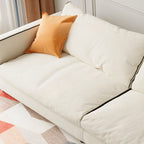 Drawing Room Flannel Standard Sofa in Light Blue/Sage/Amber Color with Armrest