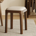 Modish Square Solid Color Standard Ottoman in Pu Leather