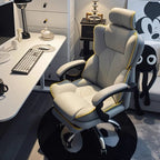Simple Multi-levelled Wingbacked Chair with Single Color Steel Frame in Silver, Adjustable Backrest, and Glide Movement
