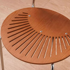 Modish Drawing Room Side Chair with Alloy Legs, Pile-upon-able, Low Back