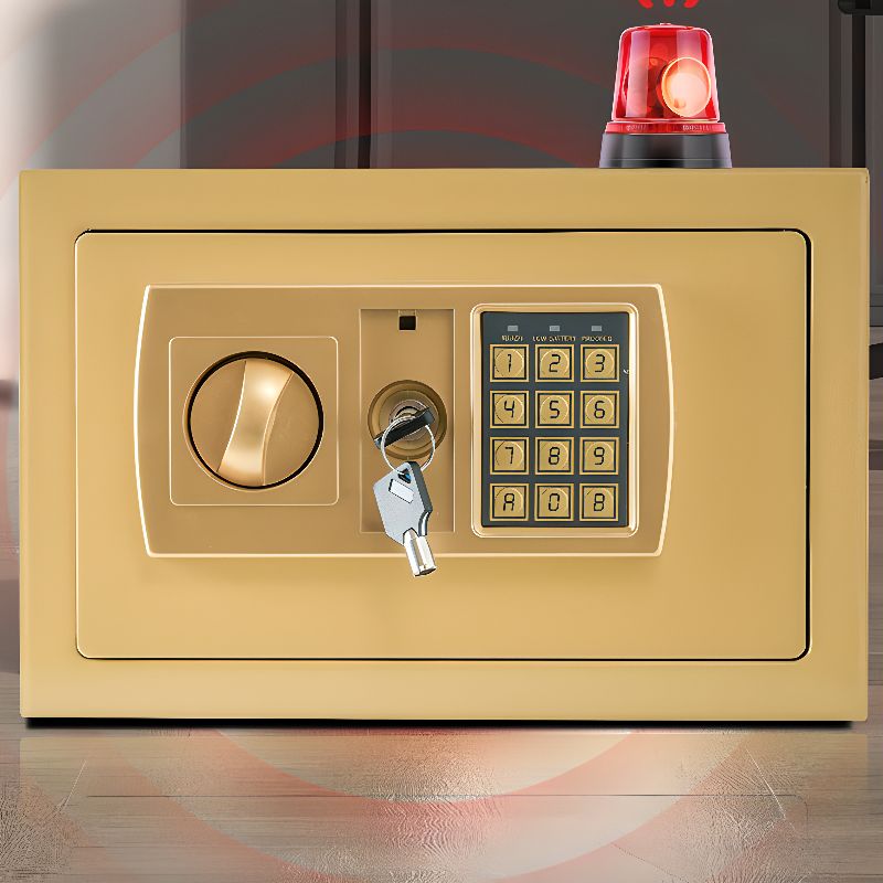 Steel Security Safe with Battery Included, Lockable Design, and Keys