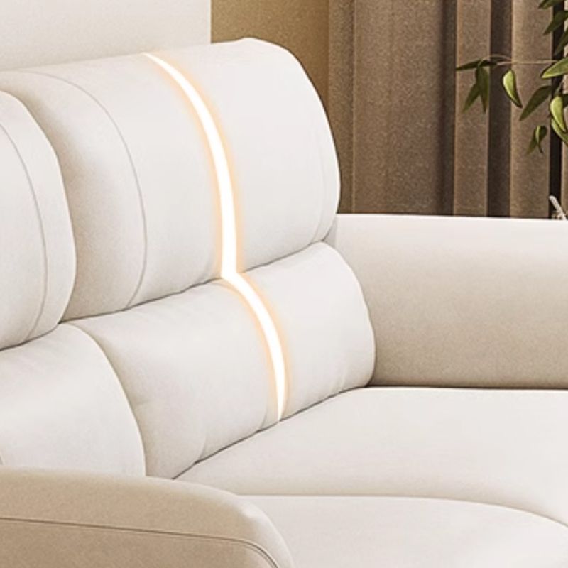 Tear Resistant Standard Sofa in White/Citrus Color Leather