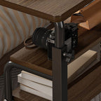 Trendy Engineered Wood Laptop Cart with Flexible Height and Casters