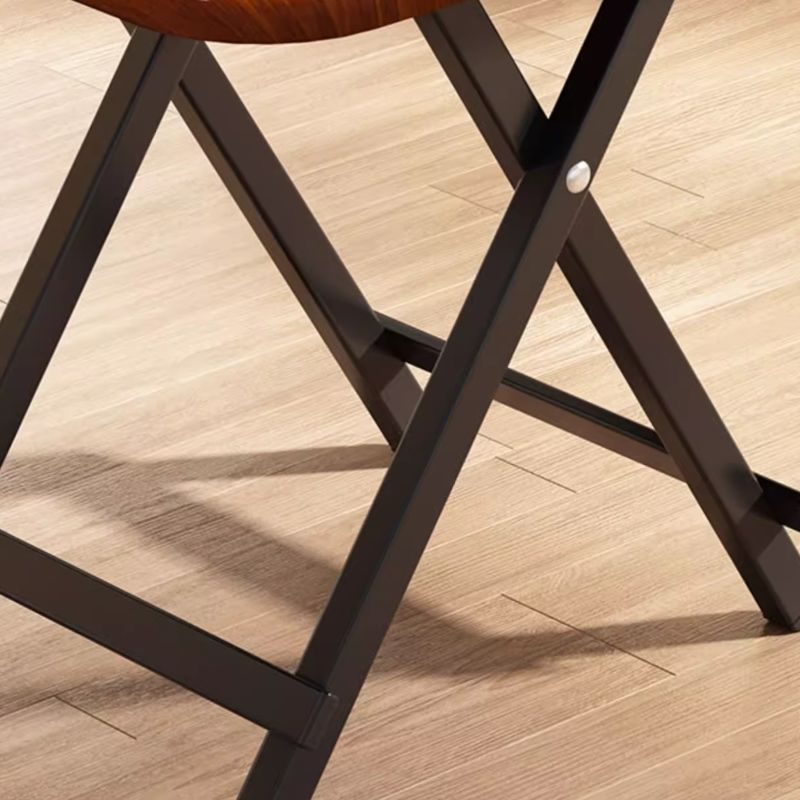 Composite Wood Dining Table with Crossed Legs, Scratch-proof, Foldable, Square Top for 2-seater