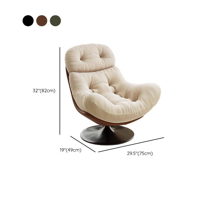 Art Deco Abstract Side Chair with Sewn Pillow Back, Rotatable, Decorative-stitched, and Reclining