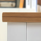 Trendy Rectangular Laminate Writing Table with Light Brown/Unfinished Color