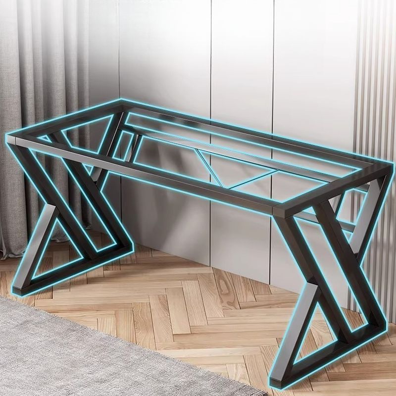 Chalk Minimalist Gaming Computer Desk with Crack Resistant Sled Base and Independent Structure, Featuring Wire Management and Engineered Wood Top