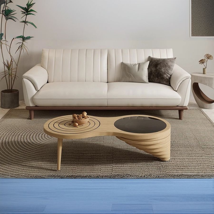 Tear Resistant Standard Sofa/Loveseat/Single Sofa in Leather with White Upholstery