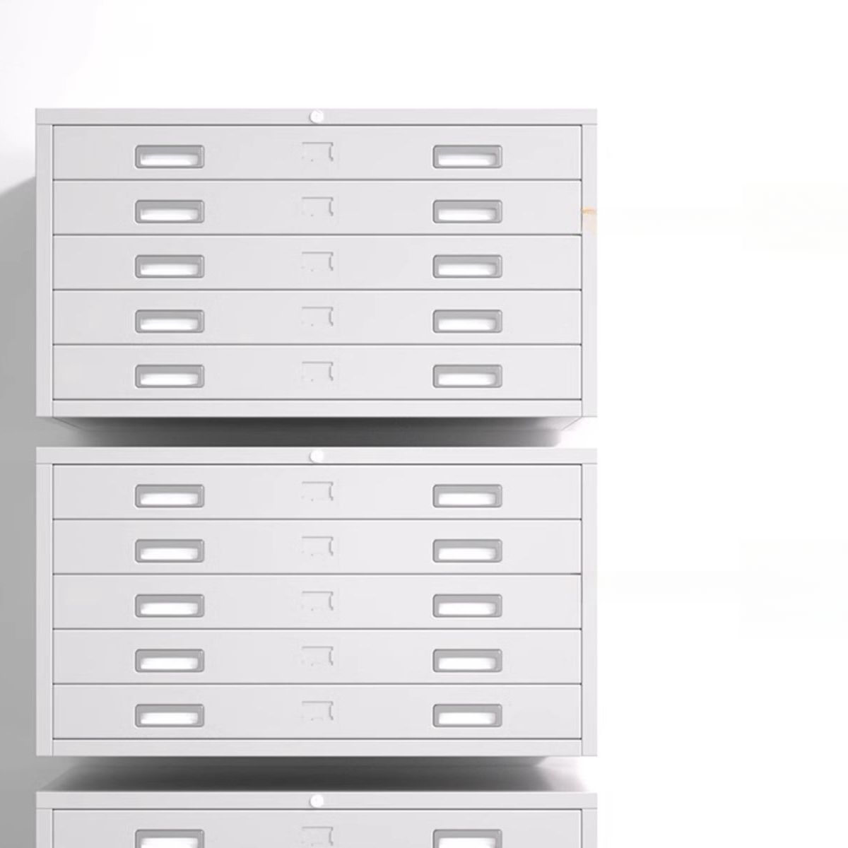 Art Deco Steel Non-flammable Horizontal Filing Cabinet/Vertical Filing Cabinet with Soft Close and Key Lock