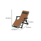 Solid Color/Striped Arm Recliner in Jade Green/Tan with Space-saving Alloy Frame, Standard Base, Locking Back Angle, and Removable Back