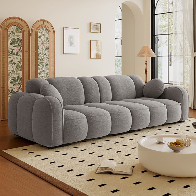 Drawing Room Standard Sofa in Midnight Black/Light Gray/Light Brown with Armrest