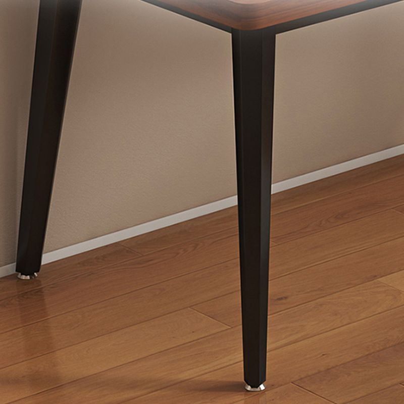 Casual Writing Desk with Storage, Scratch-proof Hairpin Base in Ink/Chalk/Natural Engineered Wood