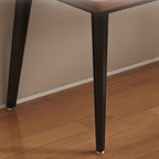 Casual Writing Desk with Storage, Scratch-proof Hairpin Base in Ink/Chalk/Natural Engineered Wood