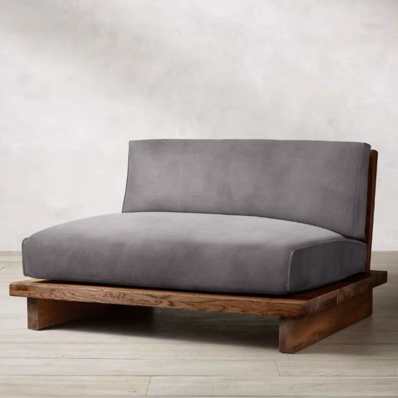 Victorian Brown/Azure Single Sofa/Sofa/Loveseat with Ash Frame for Sitting Room