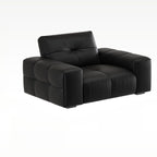 Modish Solid Color Stain Resistant Standard Sofa/Single Sofa in Black/Beige for 3-seater/1 Person