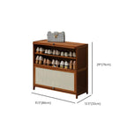 Tan Bamboo 9 Tiers/7 Tiers/5 Tiers Storage for Shoes with Dustproof Cover