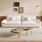 Modish Solid Color Stain Resistant Standard Sofa/Loveseat for 3-seater/4-seater/5 Person with 2 Pillows