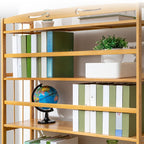 Natural Color Vertical Rack Storage with 5-Shelf/4 Shelves/6 Shelves and Open Back