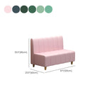 Modern Simple Style Single Sided Booth in Playful Pink/Green with Foam Upholstery