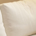 Loveseat in Flannel with Light Gray/Butter Color/Off-White Upholstery and Armrest