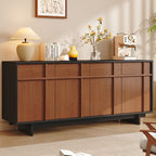 Trendy Wardrobe Chest Of Drawers with 2 Cabinets and 2 Interior Shelves