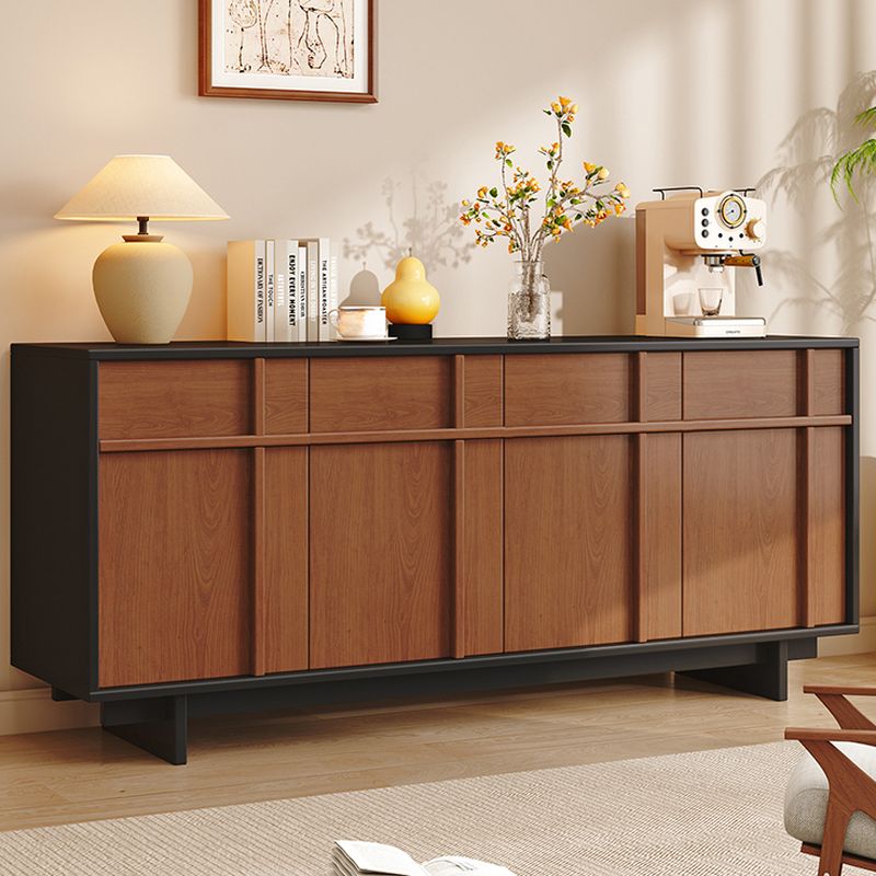 Trendy Wardrobe Chest Of Drawers with 2 Cabinets and 2 Interior Shelves