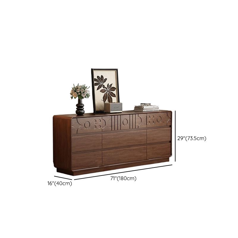 Cocoa Trendy Raw Wood Console Dresser/Semainier in Horizontal/Vertical Orientation